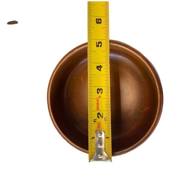 VINTAGE Hellerware Wood Small Serving/Salad Bowls Set of 4 - Picture 4 of 5